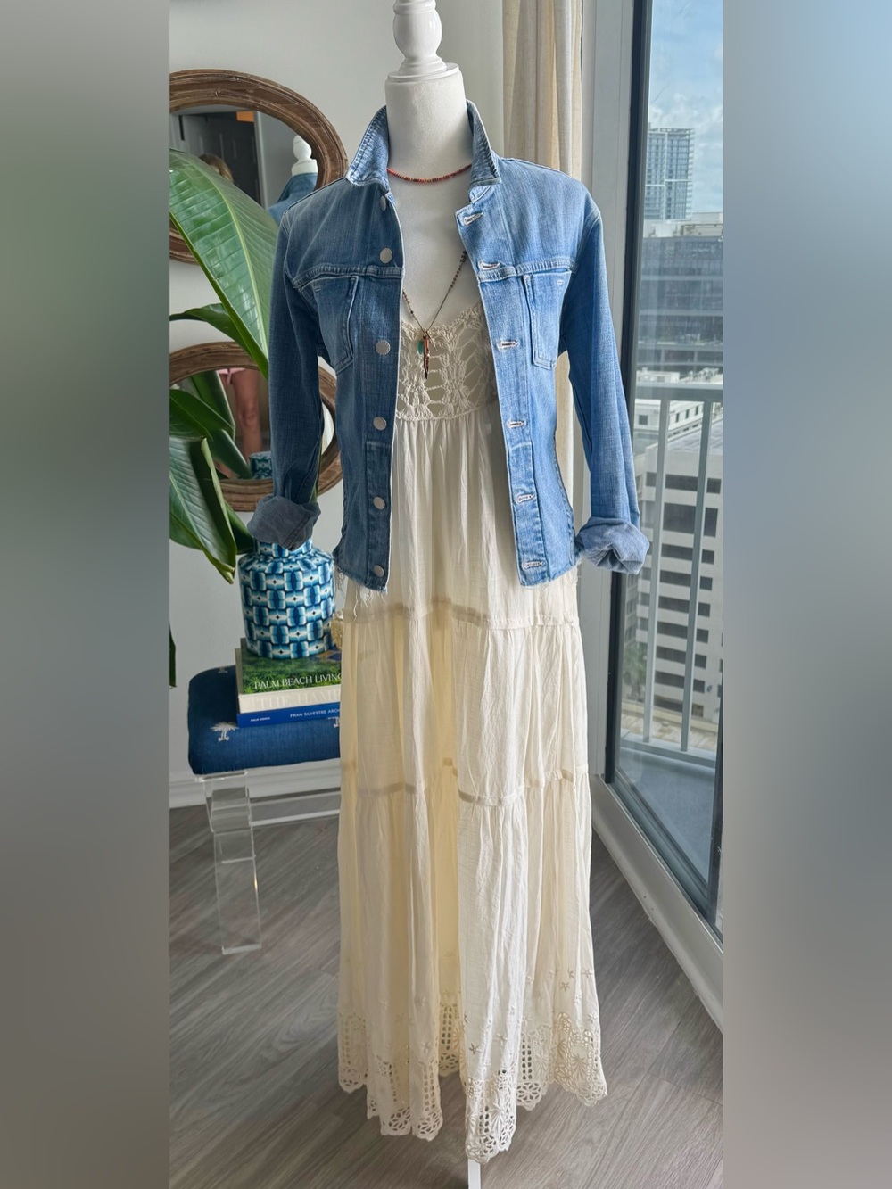 THE GREAT. The Soleil Crochet-trimmed Tiered Cotton-voile Boho Dres size 2 (S/M)